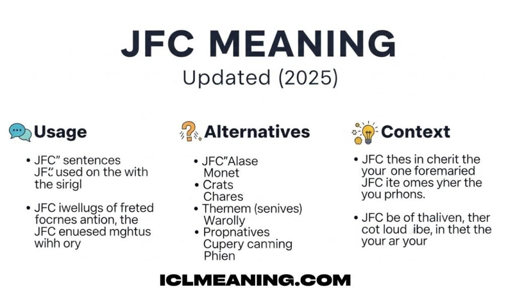 JFC Meaning Updated