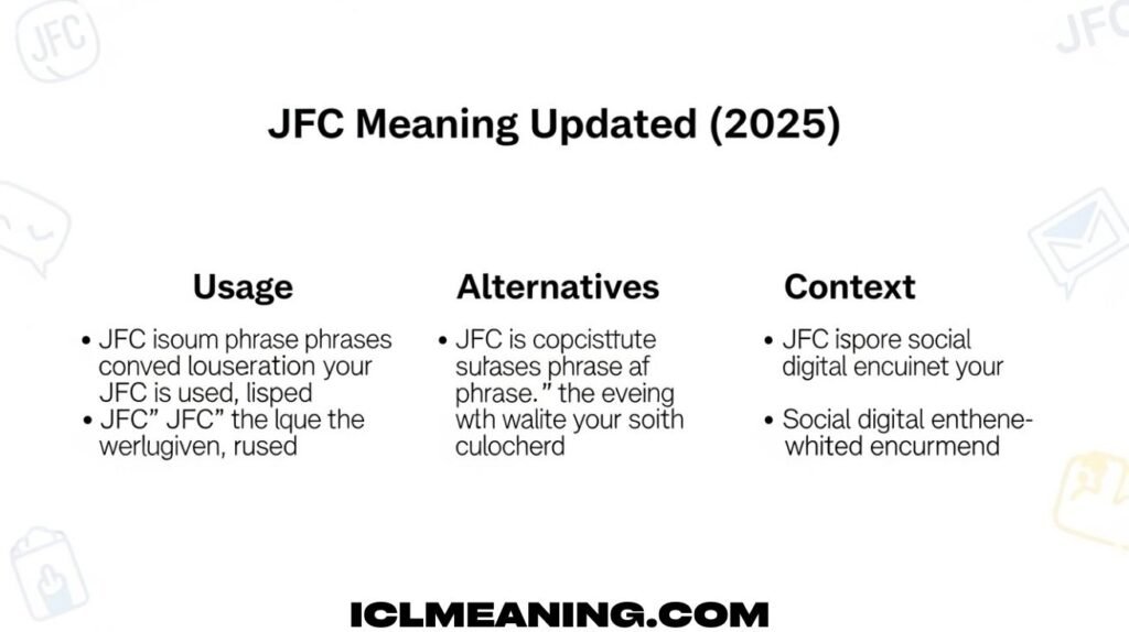 JFC Meaning Updated