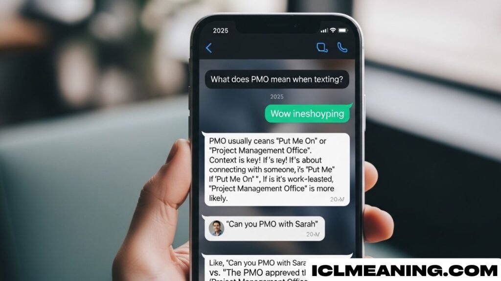 PMO Meaning Texting