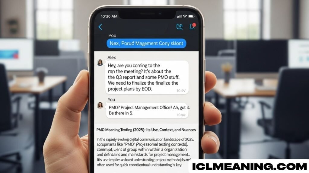PMO Meaning Texting