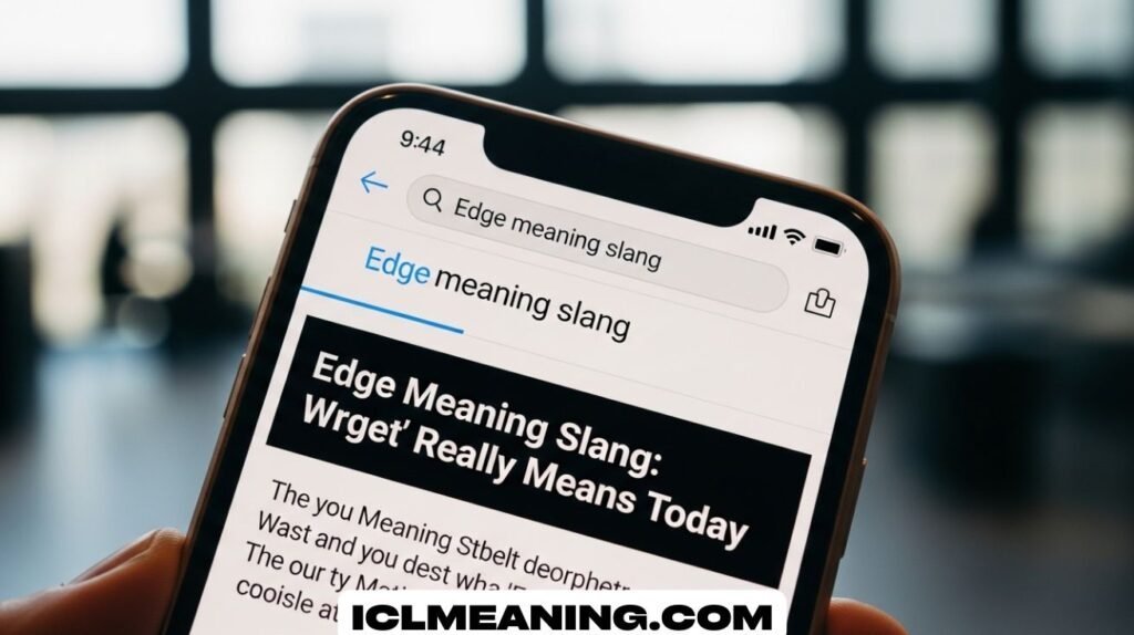 Edge Meaning Slang