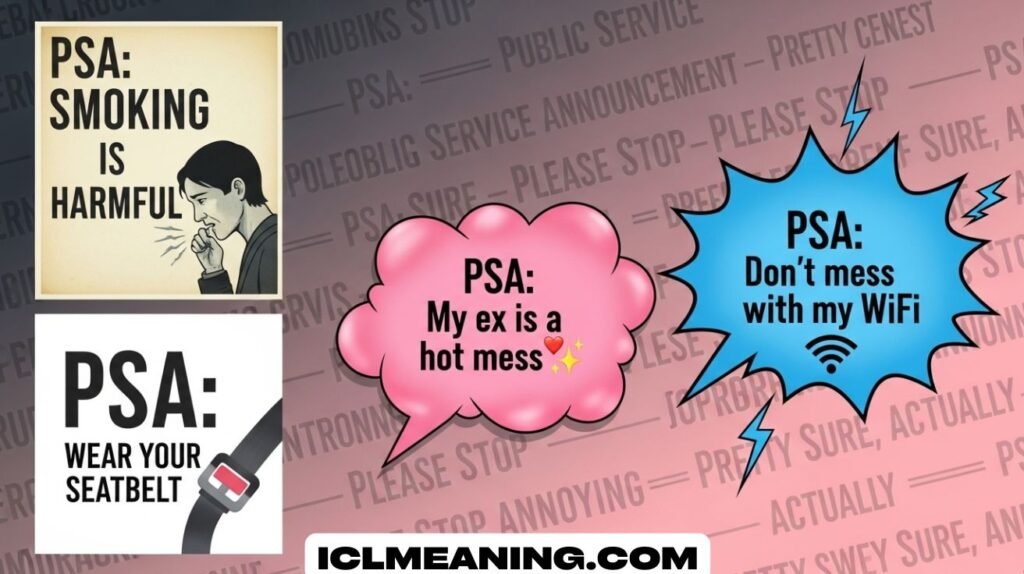 PSA Meaning Slang