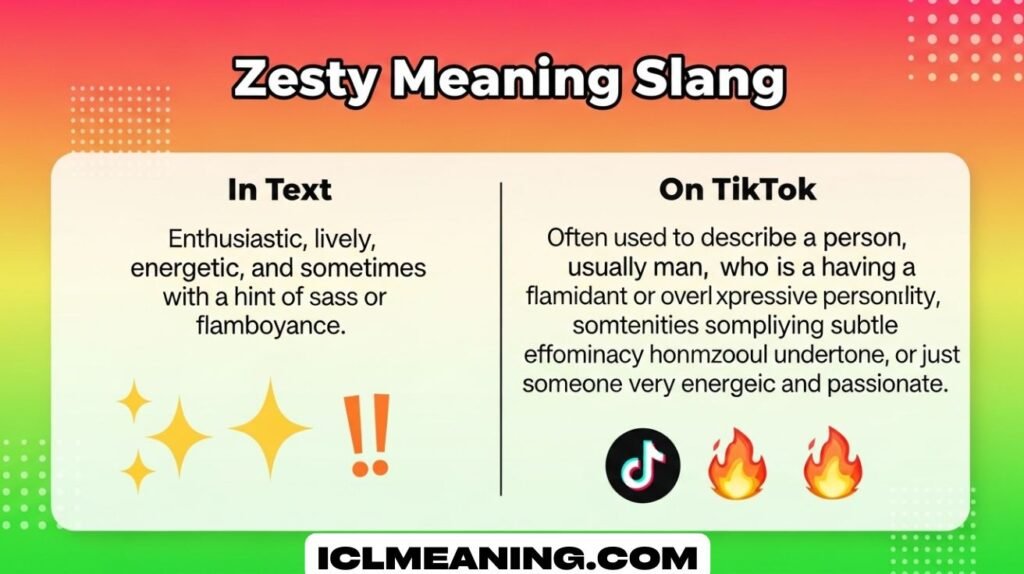 Zesty Meaning Slang