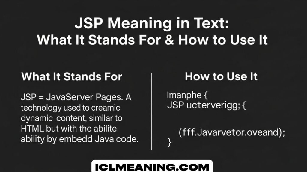 JSP Meaning in Text