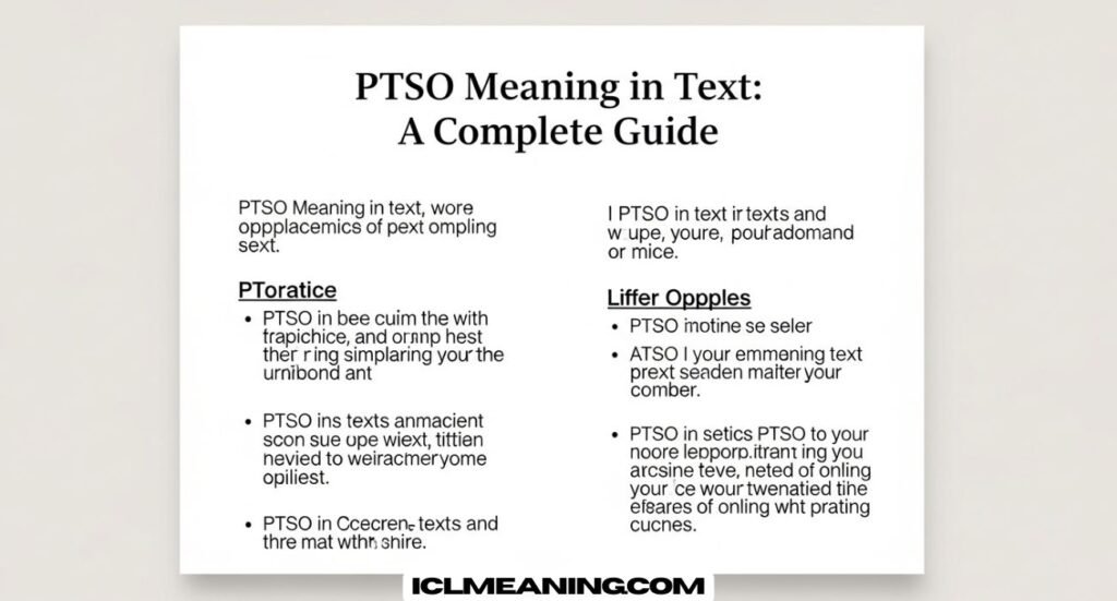 PTSO Meaning in Text