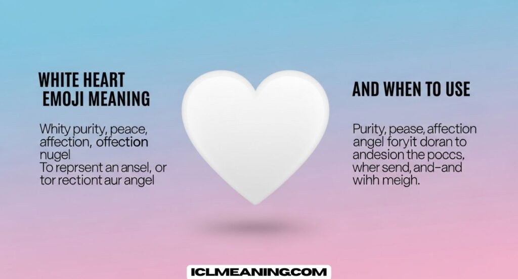 White Heart Emoji Meaning and When to Use