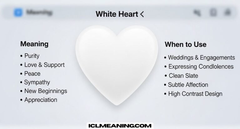 White Heart Emoji Meaning and When to Use